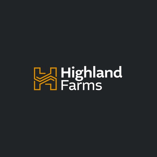Residential logo with the title 'Highland Farms'