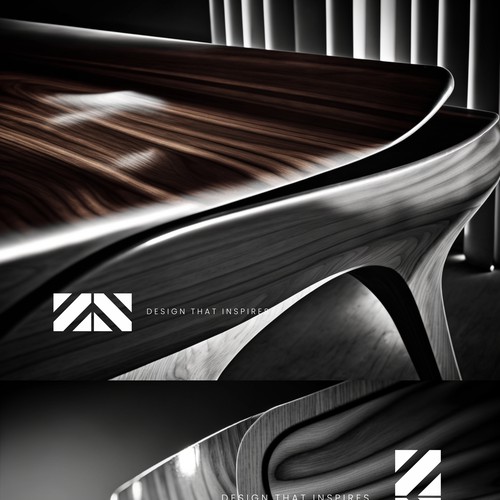 Symmetrical logo with the title 'Hard Wood Furniture Logo'