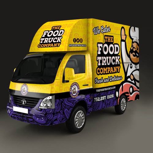 Food truck design with the title 'The Food Truck Company'