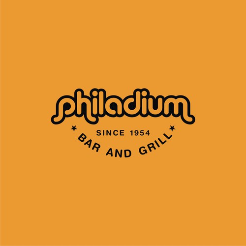 Nightclub logo with the title 'Philadium'