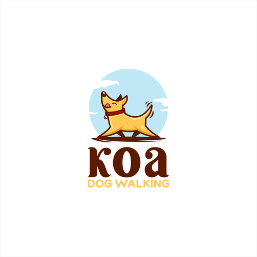 dog walking service logo