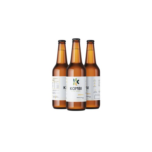 Sophisticated label with the title 'Sophisticated modern label for kombucha beverage'