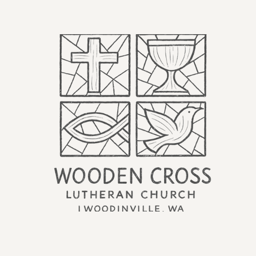 Dove logo with the title 'Wooden Cross'