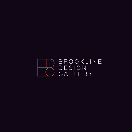 Artistic brand with the title 'Design gallery logo'