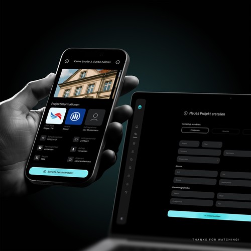UX design with the title 'Smart Damage & Property Logging App'