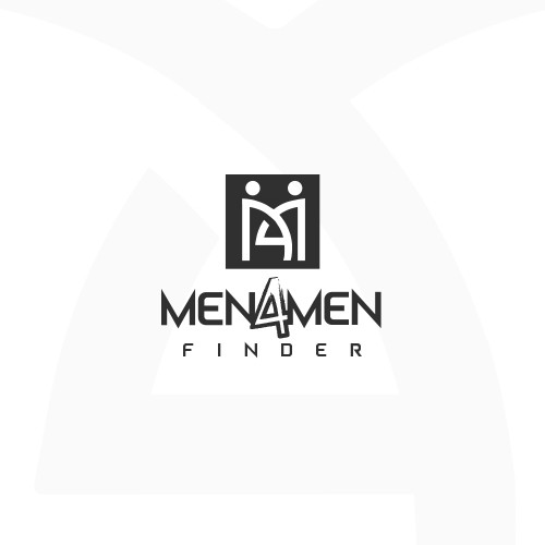 Gay logo with the title 'MEN4MEN Finder'