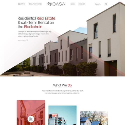 Mortgage website with the title 'CASA'