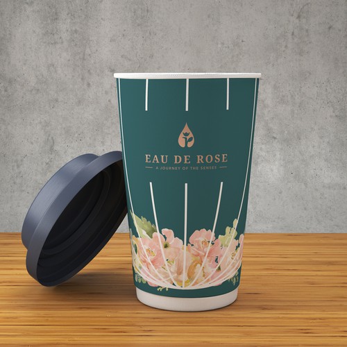 Cup packaging with the title 'paper cup design'