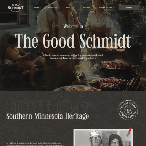 Retro website with the title 'Barbeque Sauce Website Design'