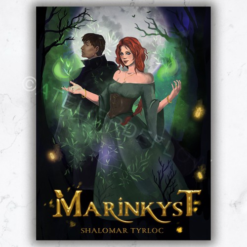 Witch book cover with the title 'Marinkyst'