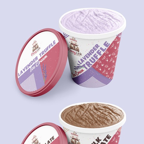 Ice cream packaging with the title 'Ice Cream design concept'