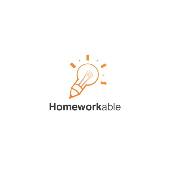 Lightbulb design with the title 'Homeworkable'
