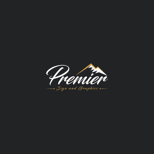 Peak design with the title 'Distinctive logo for a custom sign making company'