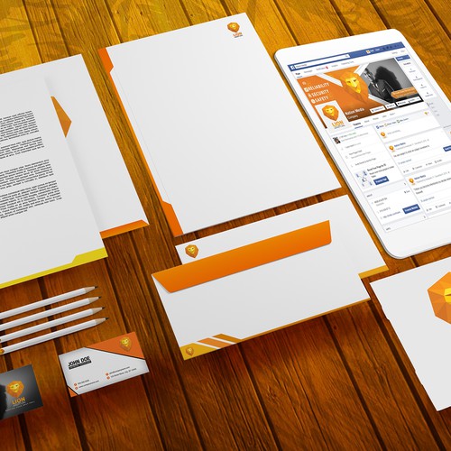 Folder design with the title 'Lion Loan Property Branding'