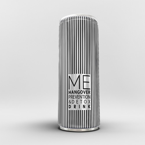Can packaging with the title 'Can design for a hangover prevention & detox drink'
