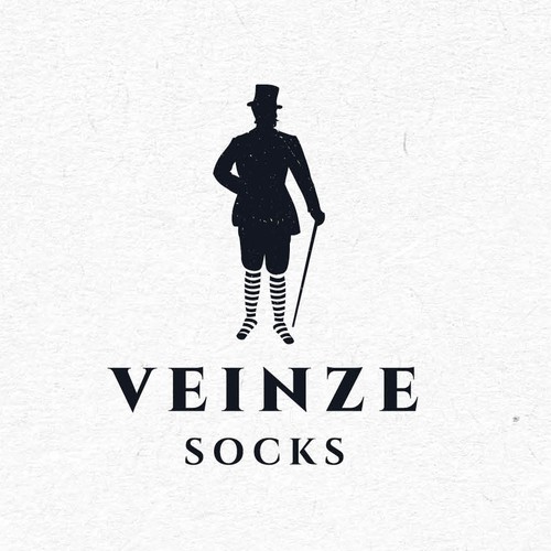 Lady design with the title 'Brand identity for Veinze Socks'