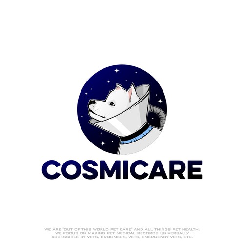 Veterinary logo with the title 'Cosmicare'