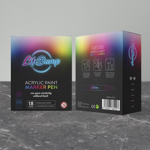 Paint design with the title 'package and Logo design'