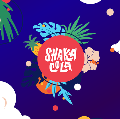 Tiki design with the title 'Logo for a natural soda brand'