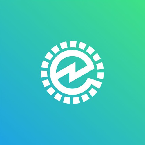 Solar panel design with the title 'Solar Logo'