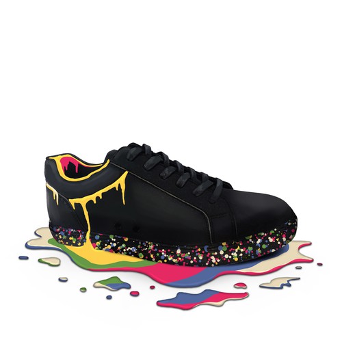 Colorful artwork with the title 'Add Some Life into your Favorite Shoes!'