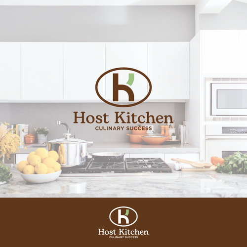 Culinary logo with the title 'host kitchen'