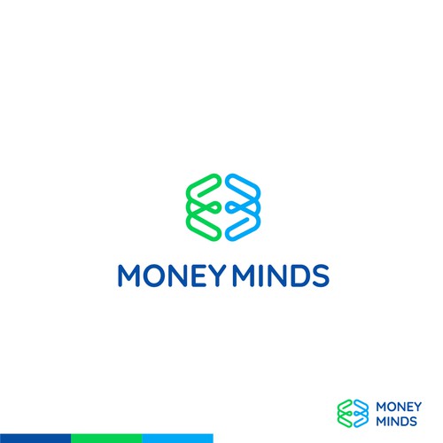 Pictogram design with the title 'Make millennials want to learn about money - Design an impressive logo & colour palette'