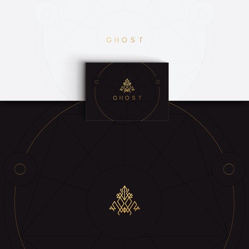 Mysterious design with the title 'Geometric Brand identity package for Ghost'