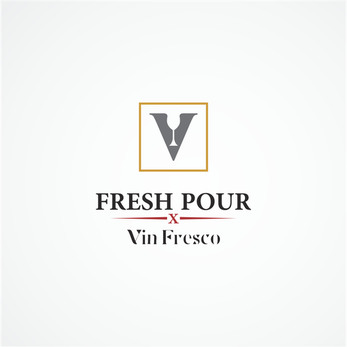 Pdf logo with the title 'simple wine logo for vin fresco'