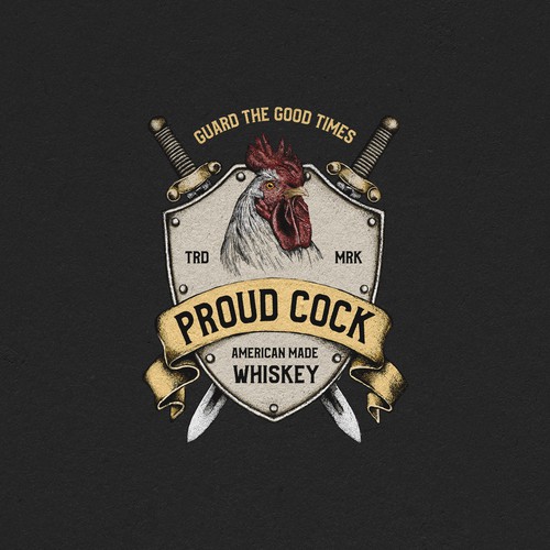 Rooster logo with the title 'Proud Cock'
