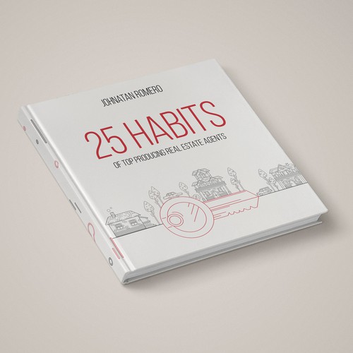 White book cover with the title 'Book Cover for estate agent handbook'