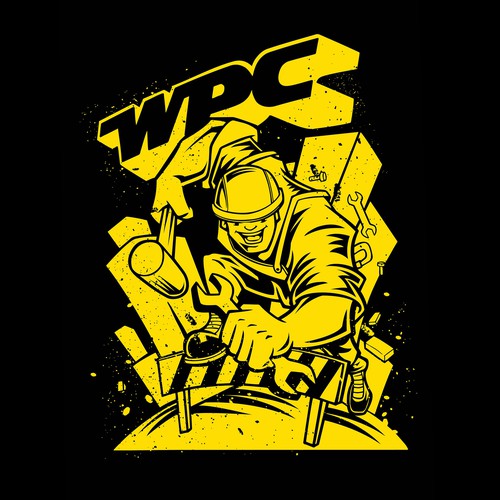Construction t-shirt with the title 'WPC running t-shirt'
