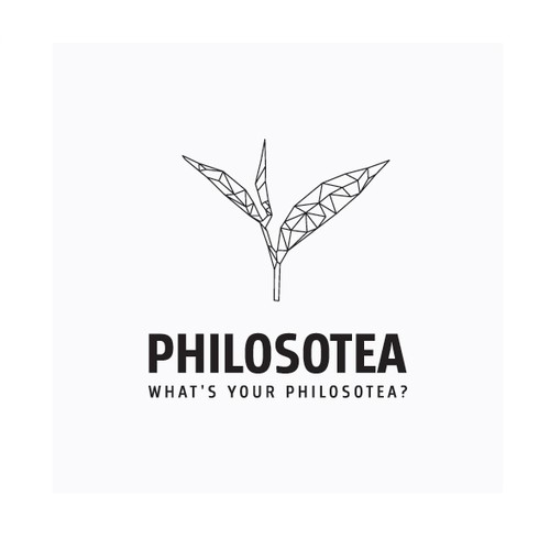 Triangle logo with the title 'Eyecatching logo for premium tea'