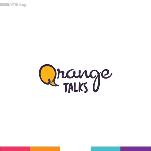 Fun brand with the title 'orange talks blog for new parents'