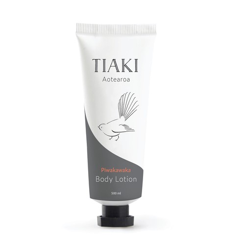 Lotion packaging with the title 'Tiaki Aotearoa'