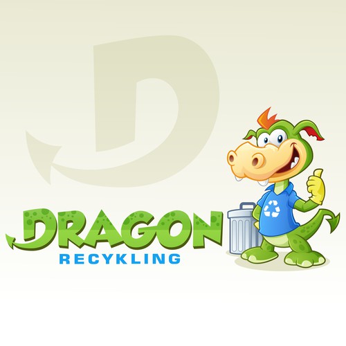Cartoon brand with the title 'Dragon Recykling'