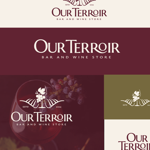Wine glass design with the title 'Our Terroir '
