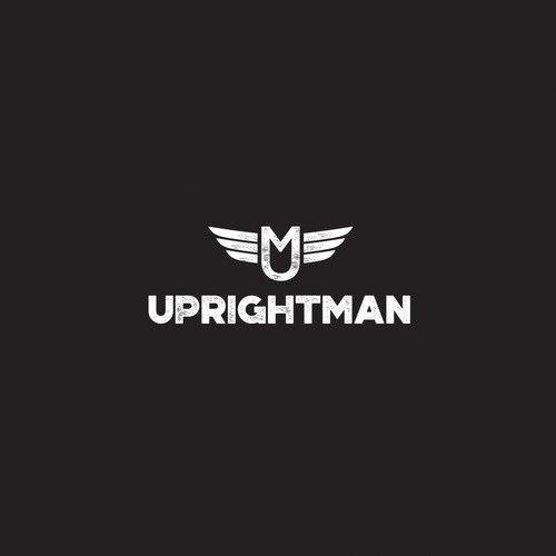 Band logo with the title 'Upright man'