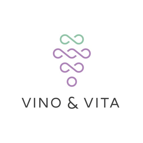 Peaceful design with the title 'Geometric Logo for Wine-Enthusiast club that also enjoys Yoga.'