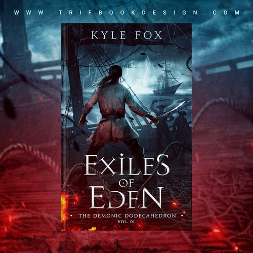 Pirate design with the title 'Book Cover Design Trifbookdesign'