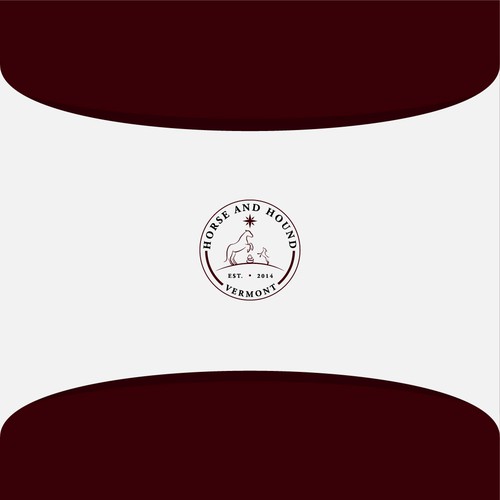 Marca logo with the title 'Logo Horse and Hound'