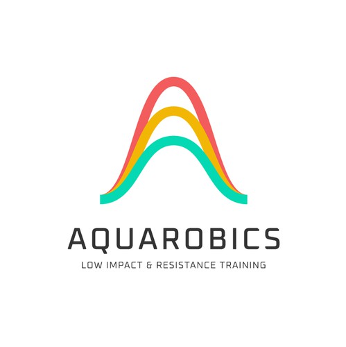 Swimming logo with the title 'Aquarobics Logo'