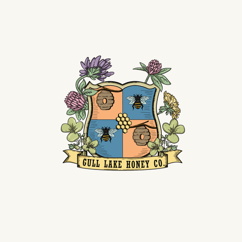 Agriculture brand with the title 'Gull Lake Honey Co.'
