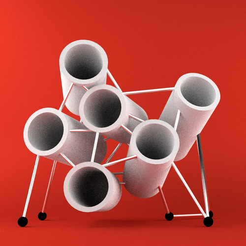 Chrome design with the title 'bottle holder'