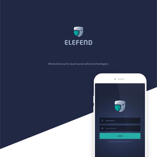 Safety design with the title 'Elefend'