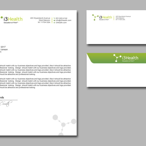 Letterhead design with the title 'Letterhead and Envlope Design'