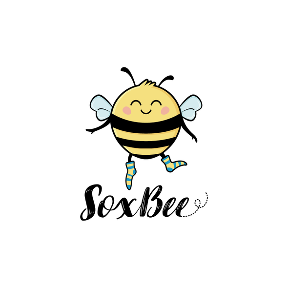 Kid logo with the title 'Child-friendly bee logo'