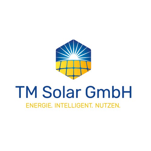 Solar system logo with the title 'Logo for a professional energy company specializing in solar and photovoltaics'