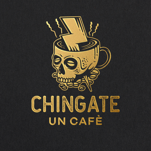 Thunder logo with the title 'COFFEE SKULL'