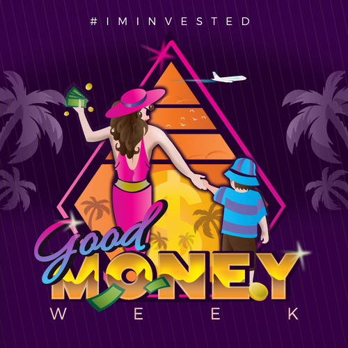 Neon artwork with the title 'Good Money Week'